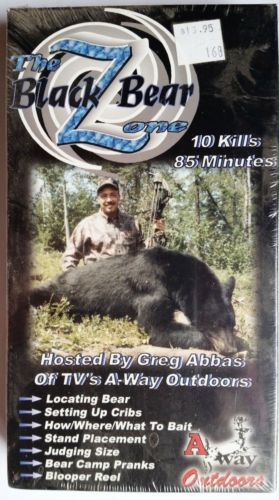 The Black Bear Zone, VHS 10 Kills, 85 Minutes, Greg Abbas,Canada Bear. VCR A168