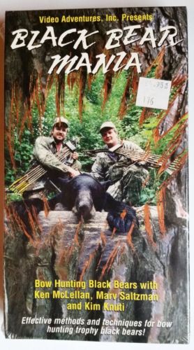 Black Bear Mania, VHS,Bow Hunting Black Bears,Effective methods and tech.VCRA176
