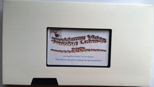 Tanning Video, VHS Instructions for tanning various fur pelts.  VCR  A156