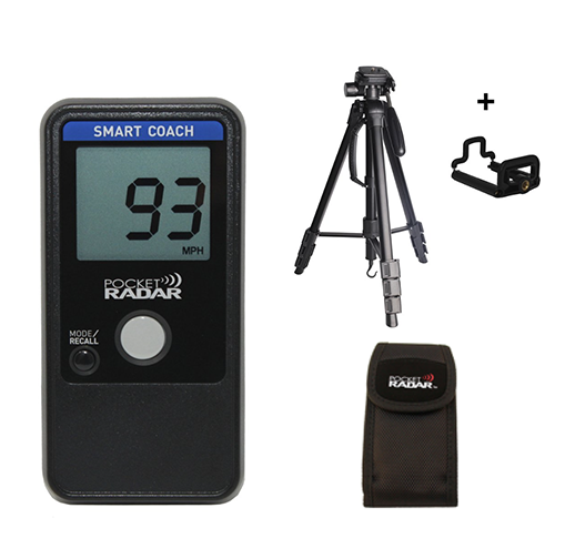 Pocket Radar Smart Coach SR1100 WITH Tripod & Case • TRACKS SPEED OF ANYTHING!