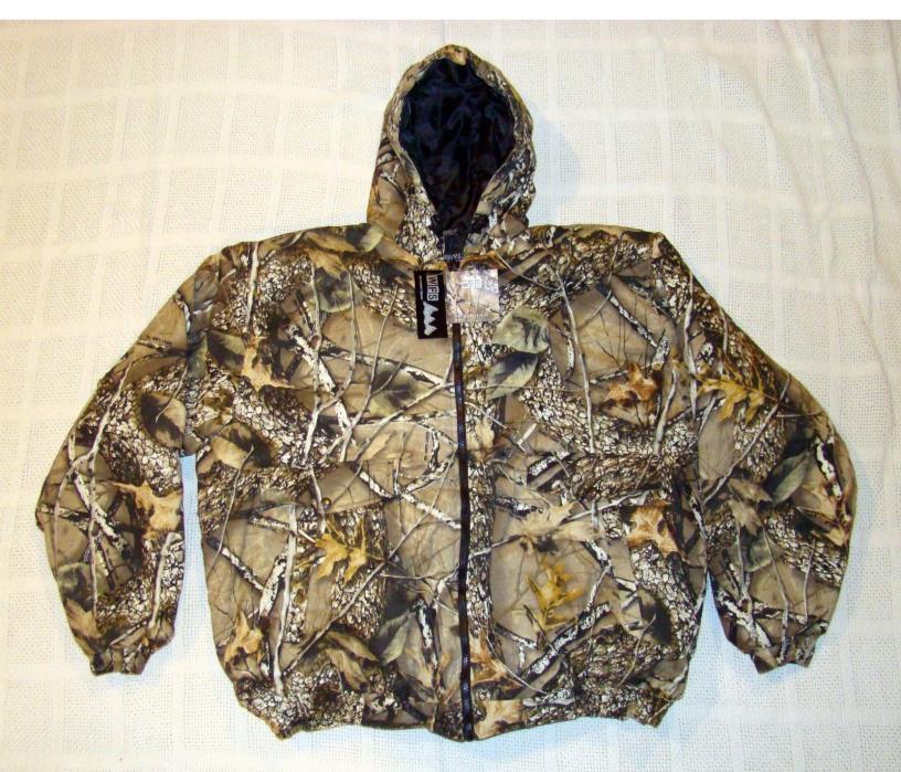 Insulated Hooded Big Size Archers Deer Hunting  Tan Burly Camo Jacket 5XL