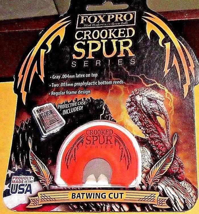 FOX PRO CROOKED CROOKED SPUR SERIES BATWING ORANGE  DIAPHRAGM CALL W/CASE NEW
