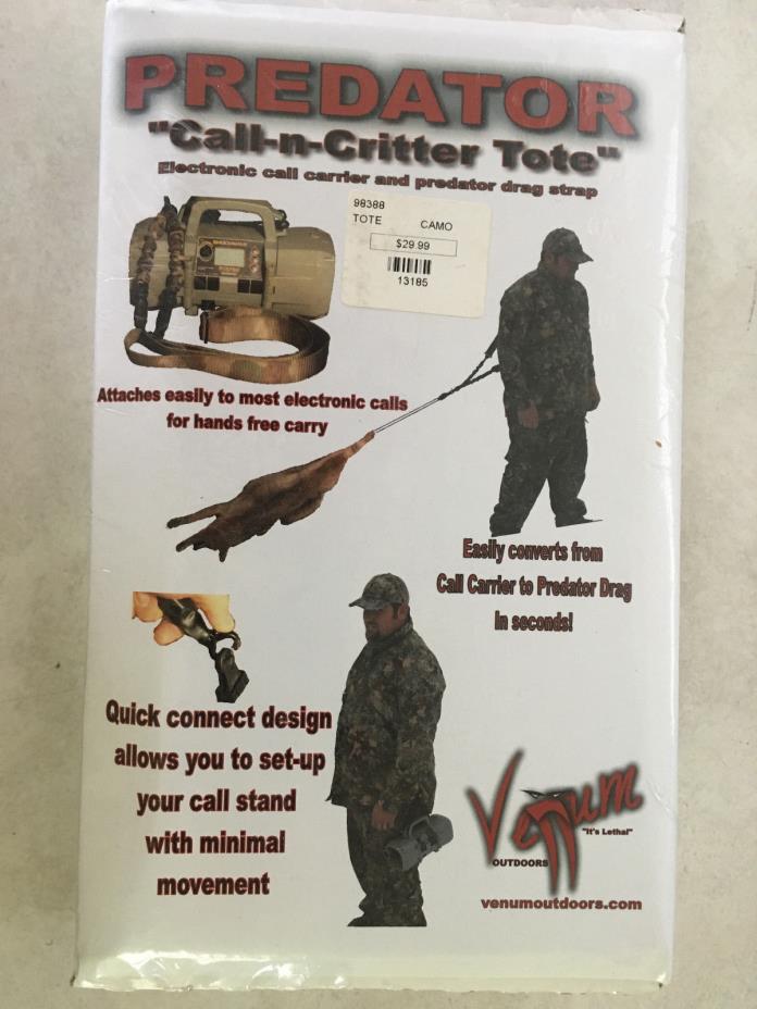 Predator Call-n-Critter Tote Electronic call carrier and predator drag strap