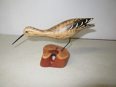 Jim Slack Life Size Running Curlew Wood Carving Decoy