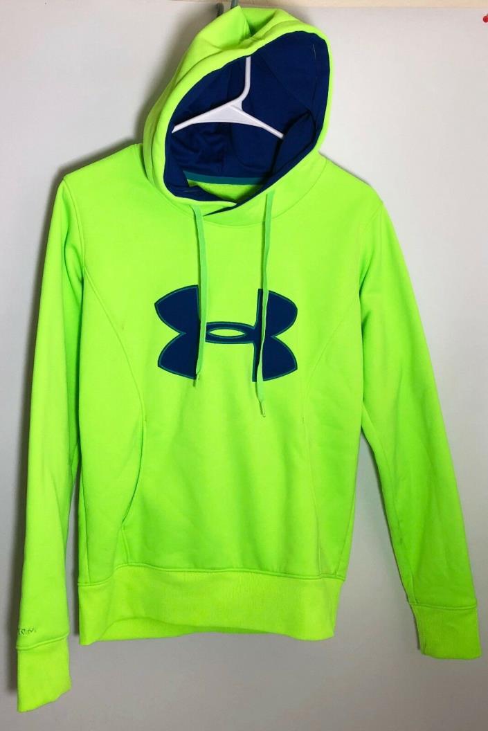 Under  Armour,  lime green hoodie Cold gear, semi fitted SM/P/P