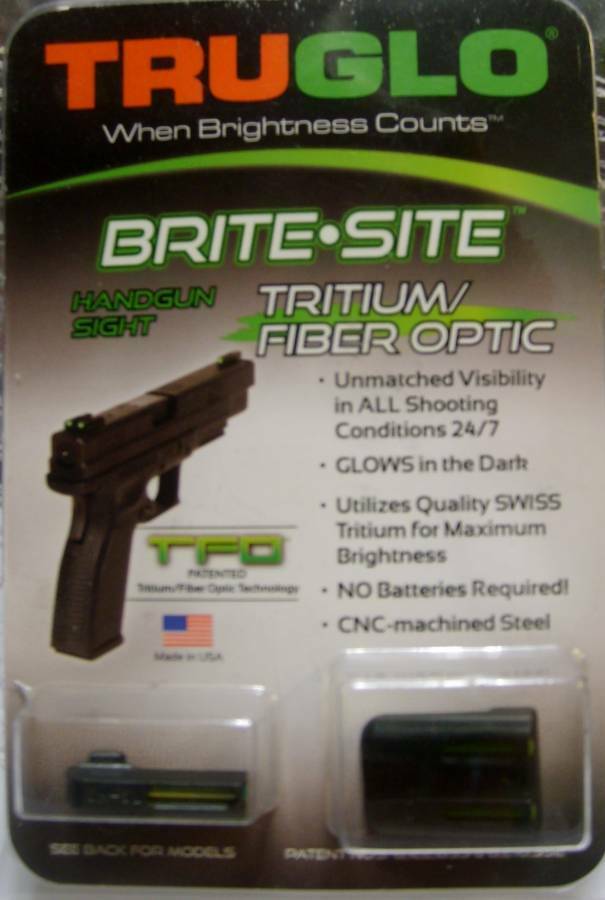 New Truglo TFO Tritium Handgun Sight Springfield XD XDM and XDS   TG131XTY