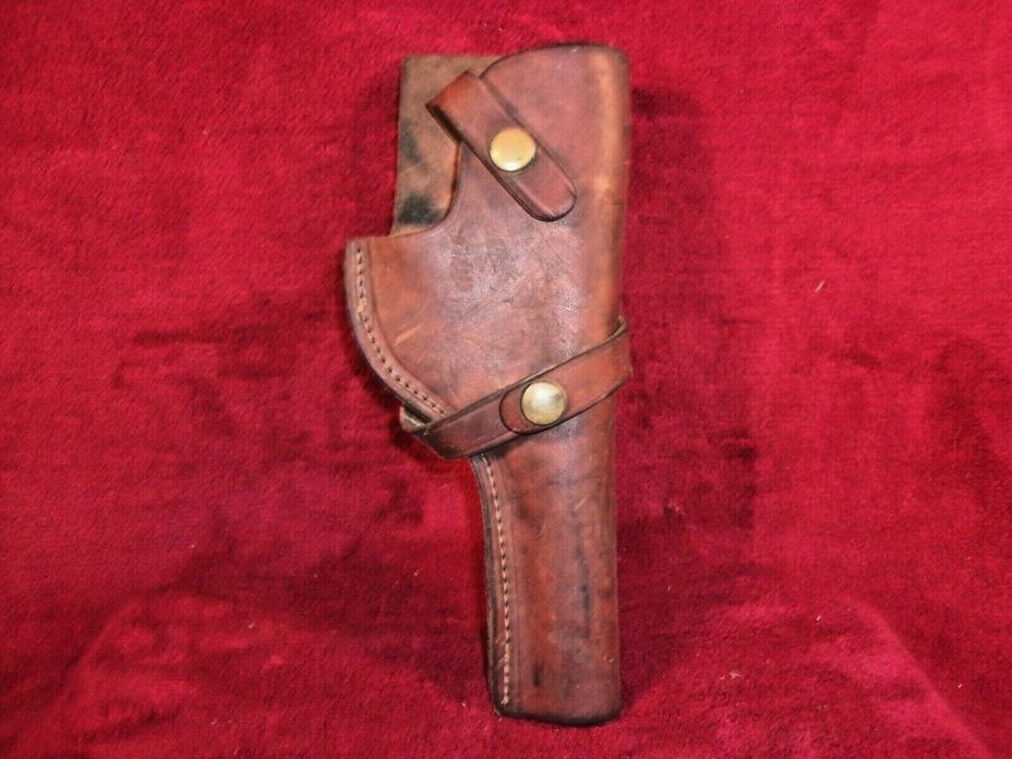 Vintage Brauer Bros. #1132 R  Leather Holster, St. Louis Mo.Still Has Life Left