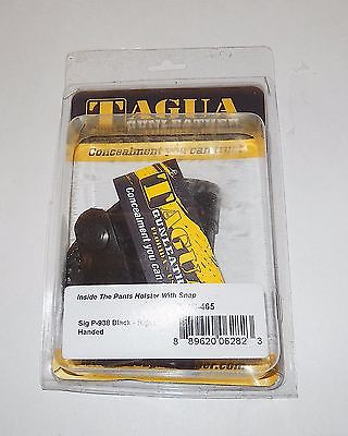 Tagua IPHS-465 Sig P938 Inside Pants Holsterw SNAP, Black, Right Hand