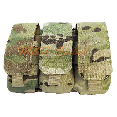 MOLLE PALS Triple Mag Pouch .223mm 5.56mm Magazine Pouch Holster - MULTICAM