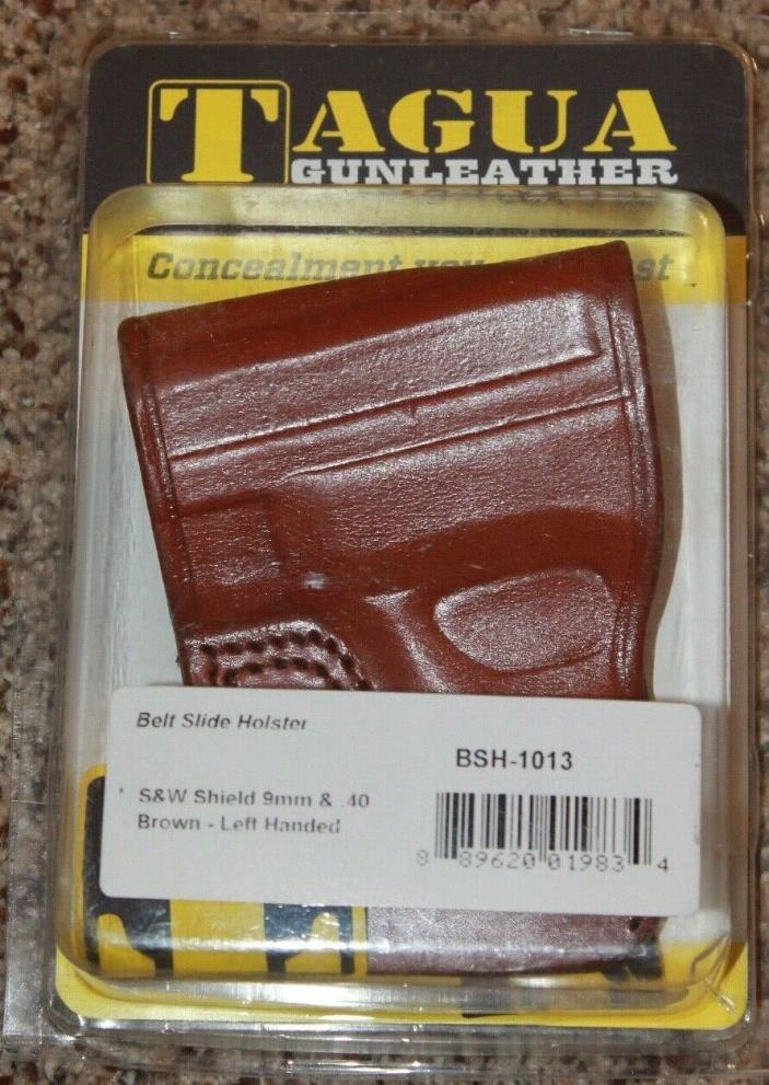 Tagua BSH-1013 LH Leather Belt Slide Holster S&W Shield 9mm 40