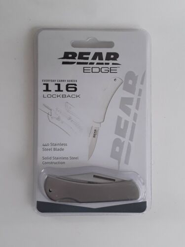 Bear Edge Everyday Carry Series 116 - Lockback Pocket knife Solid Stainless