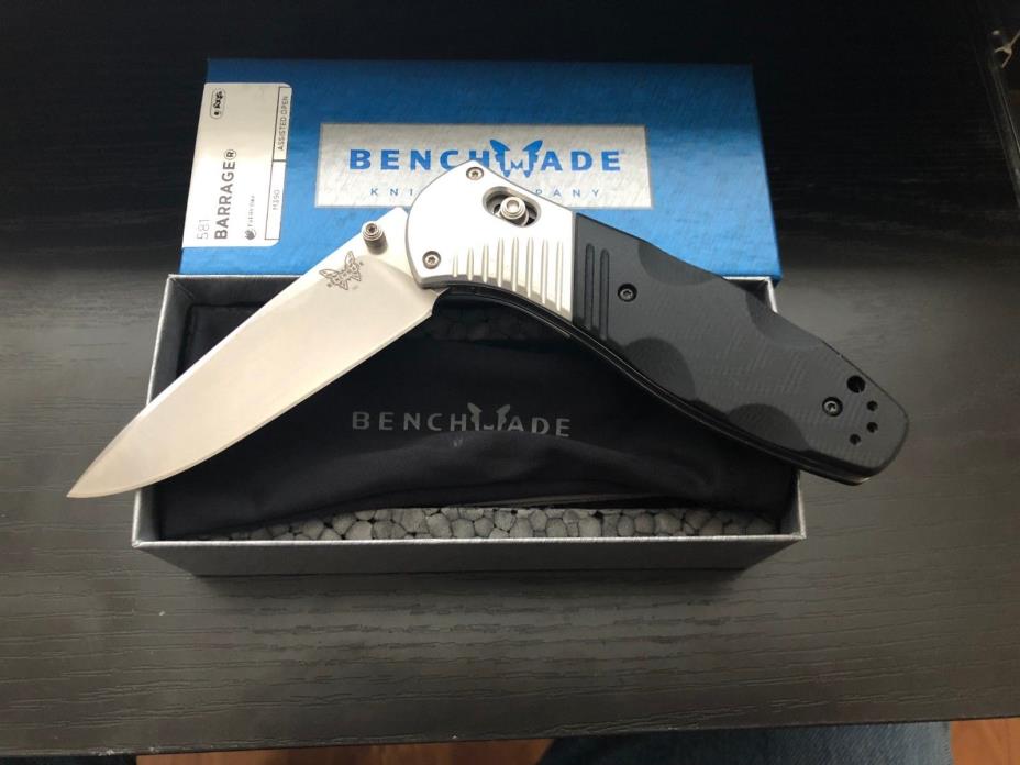 Benchmade Barrage AXIS Lock Assist Open Black G-10 (3.6