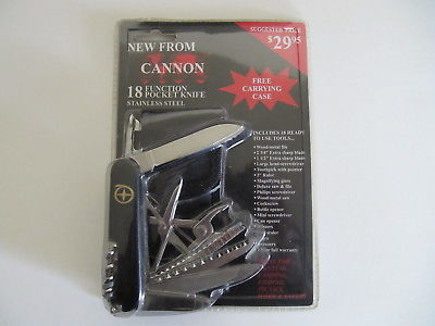 NIP CANNON 18 FUNCTION POCKET KNIFE WITH CARRYING CASE