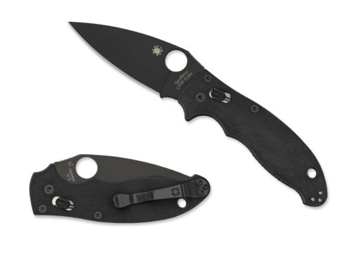 Spyderco Manix 2 C101GPBBK2 CPM S30V Plain Edge Black G10 Handle Folding Knife
