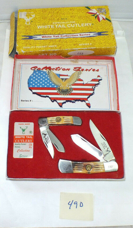 WHITE TAIL CUTLERY-WHITE TAIL COLLECTION SERIES POCKET KNIFE! SERIES 63