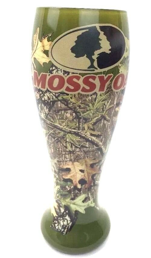 Mossy Oak Pilsner Green Camo 24 ounce Drink Glass in Giftbox Hunter Gift
