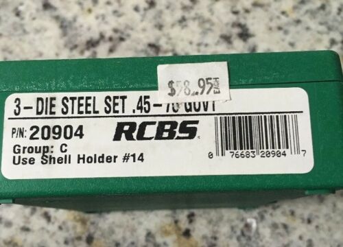 RCBS 3-DIE STEEL SET .45-70 GOVT P/N 20904 Group: C