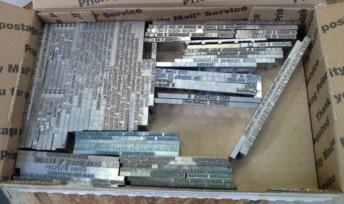 7 lbs Linotype Slugs Printers Lead Metal Type