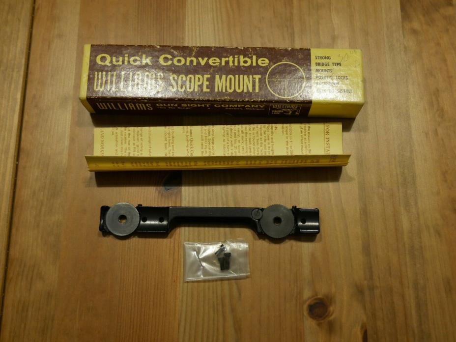Vintage Williams Quick Convertible Scope Mount for Large Rings Mauser 98