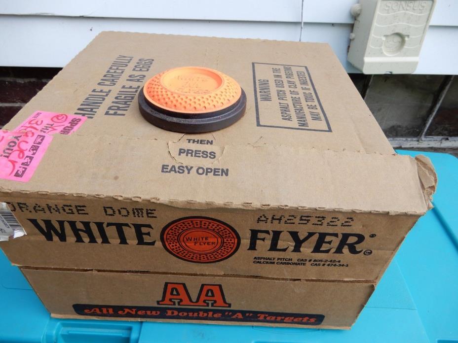 White Flyer Clay AA Double A Orange Dome Skeet Targets case of 135 new in box