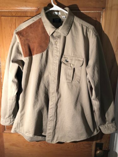 Vintage Satel's Trap and Skeet Shooting Shirt XL Tan