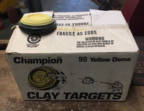 Vintage Champion 90 Yellow Dome Clay Targets w/ Original Packaging