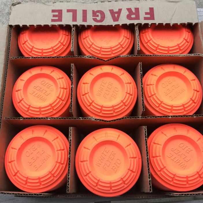 White Flyer Biodegradable Targets - 90 Count - Orange - Skeet, Trap Shooting