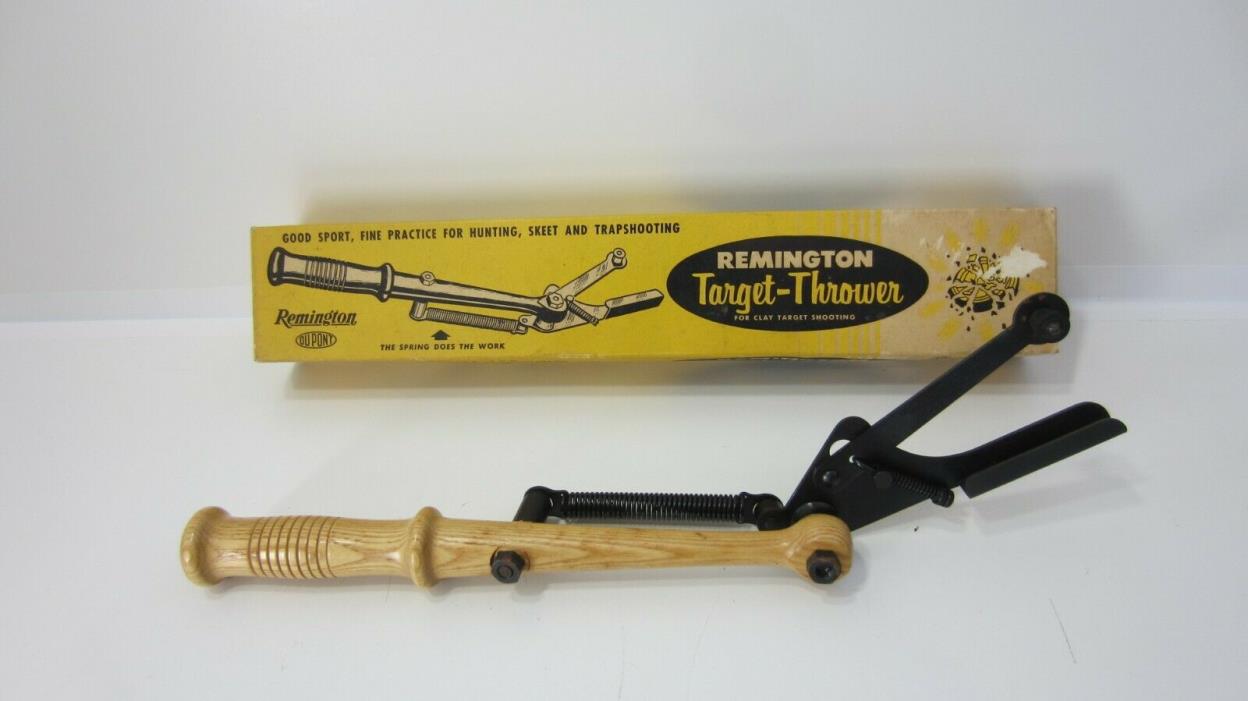 Vintage Remington Automatic Hand Trap Skeet Clay Pigeon Thrower Shooter w/Box