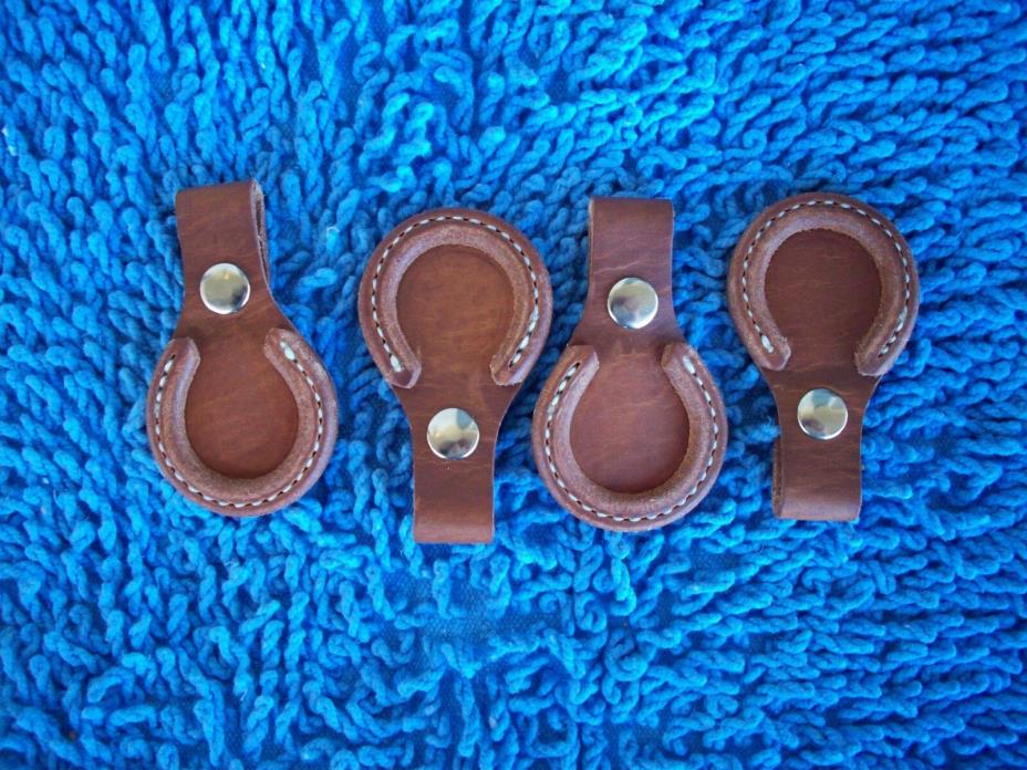 4 Leather Trapshooting Barrel rest &Shoe Protector Toe Pad. USA. Color brown/tan