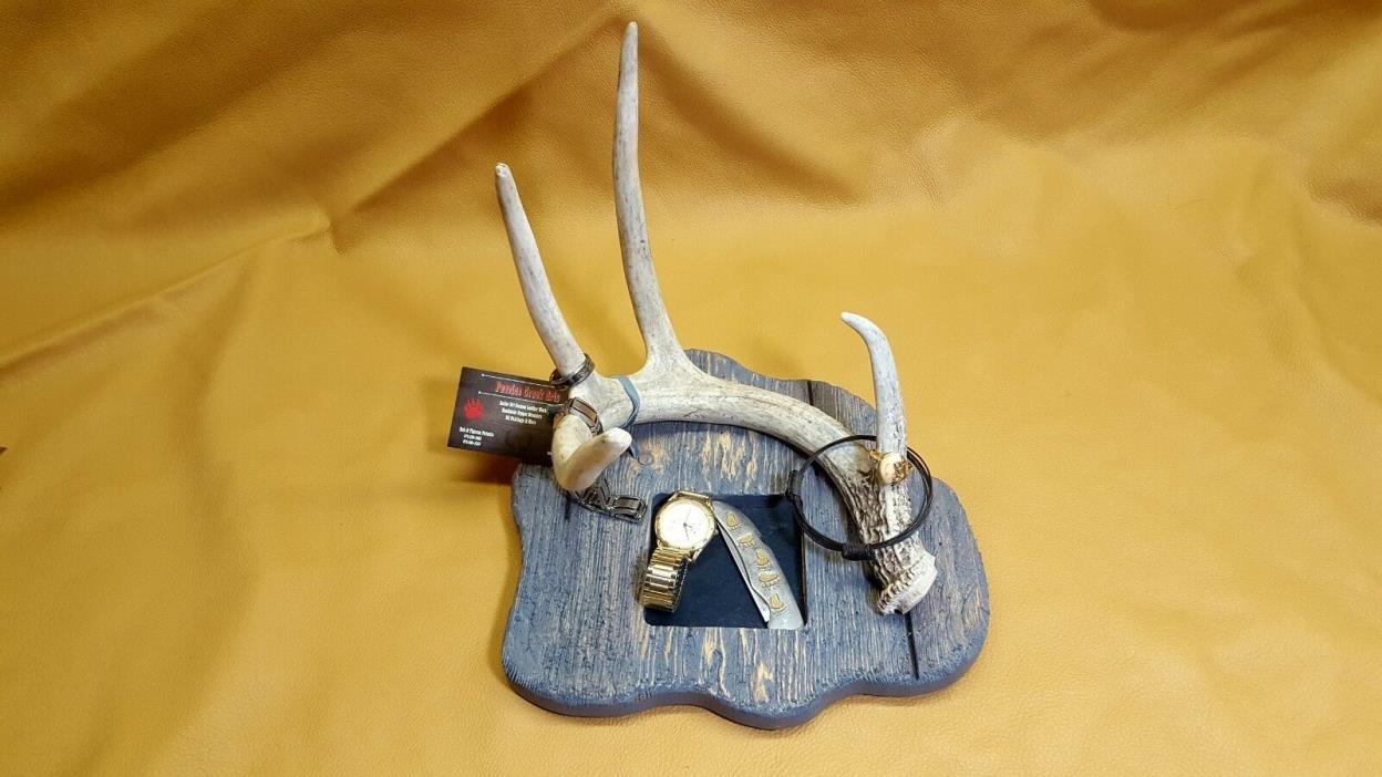 REAL WHITETAIL DEER ANTLER JEWELRY HOLDER