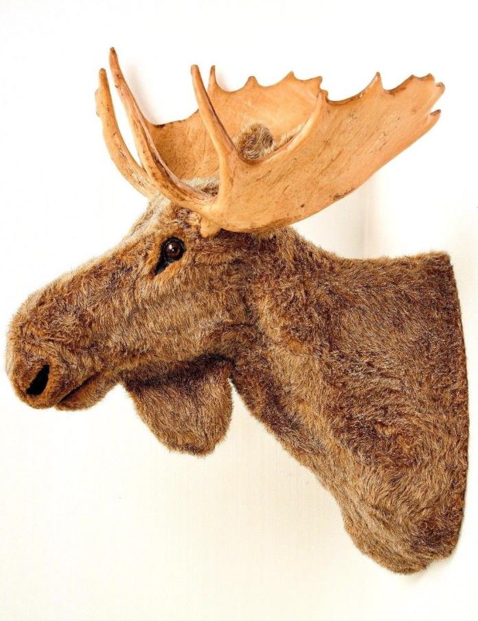 New Life Size Faux Moose Head Mount Hand-Crafted all Synthetic Materials