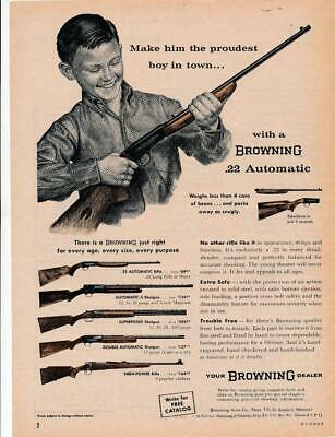 Vintage Magazine Ad - 1961 - Browning .22 Automatic