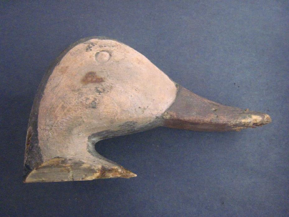 Duck Hunting Decoy Wood Antique Old Vintage..Head..# 98