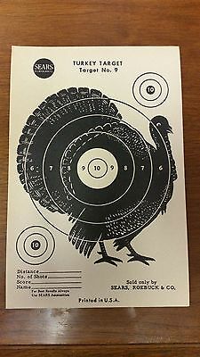 Vintage Sears Roebuck Co. Turkey Paper Hunting Target No. 9 Original