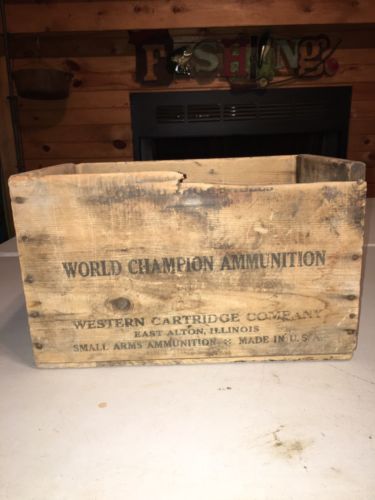 Antique Western World Champion Ammo Crate
