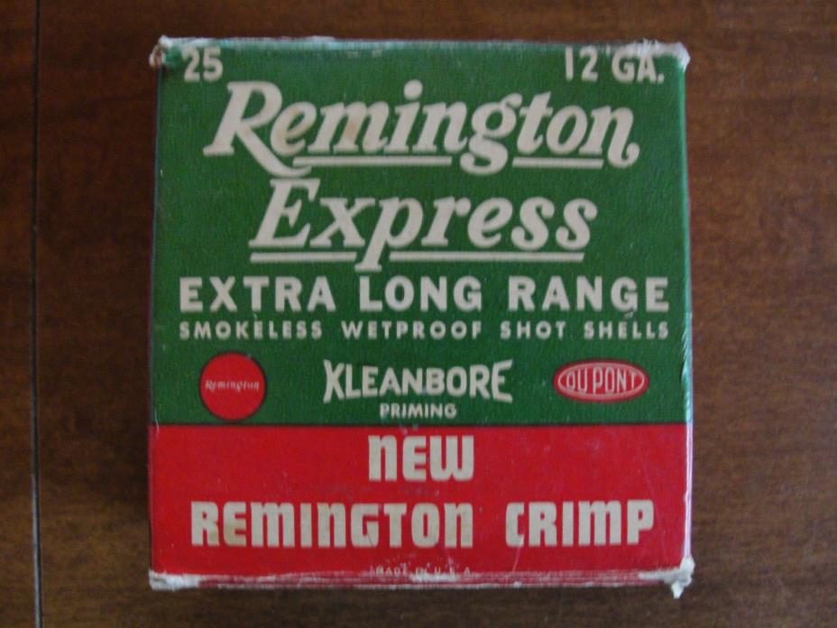Vintage Remington Express Extra Long Range 12 Ga. Shotshell Empty Box
