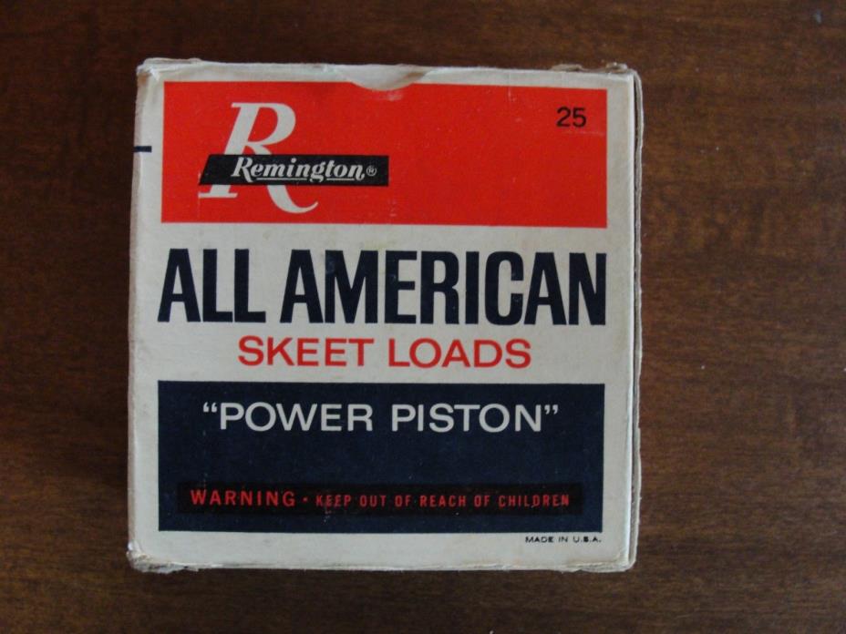 Vintage Remington All American Skeet Loads 12 Ga. Shotshell Empty Box