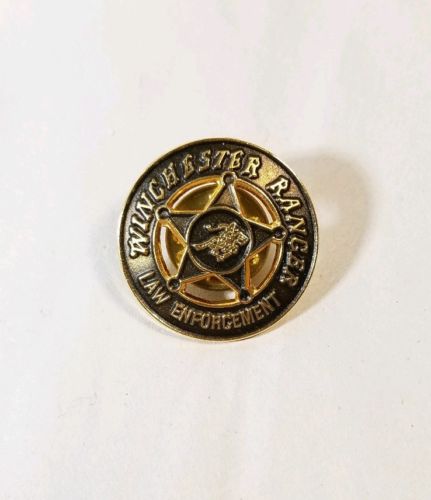 Winchester Ranger Law Enforcement Western Mini Sheriff Badge Pin Lapel  80's?
