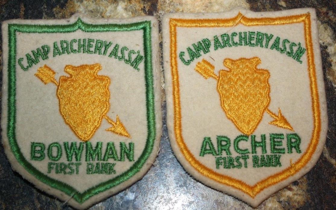 Camp Archery Assn.Patches  Bowman & Archer First Rank
