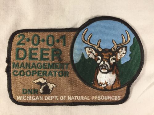 Vintage 2001 Michigan DNR Successful Deer Hunter Management Cooperator Patch