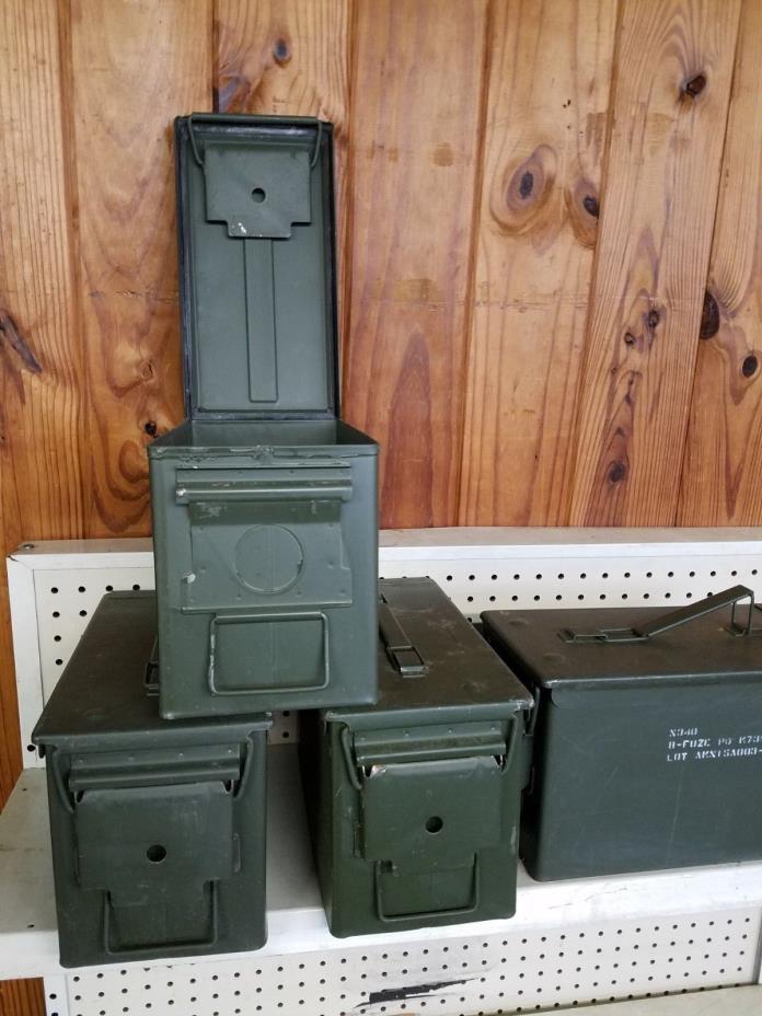 3 Ammo Cans Military Surplus .50 cal size 5.56 Can US 50 Cal M739A1 5.5