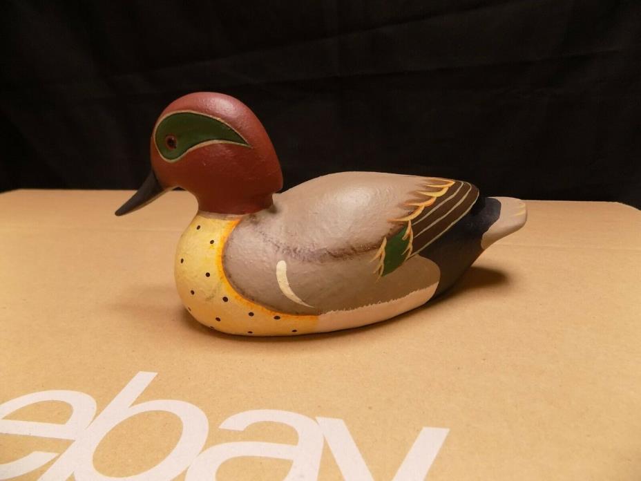 Ducks Unlimited Since 1937 Promotional Hand Painted Green-Winged Teal Duck Decoy