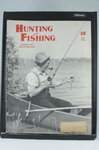 Hunting and Fishing July 1945 VTG Antique Magazine