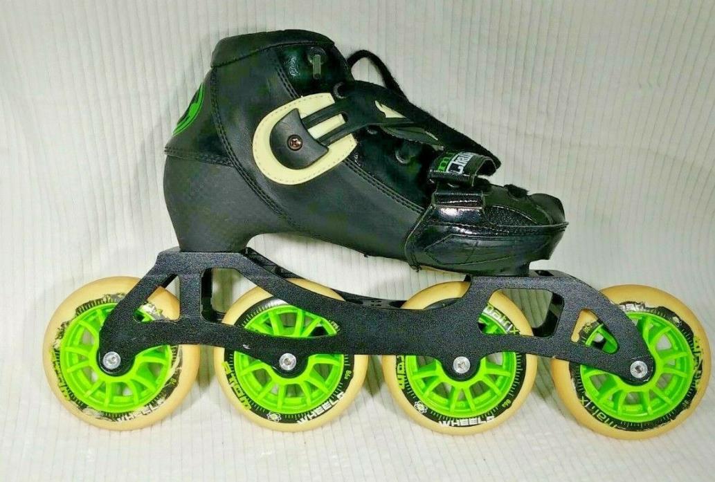 Luigino Inline Speed Skates 4-Wheel Challenge Mini Adjust Youth Skates Size 2-5