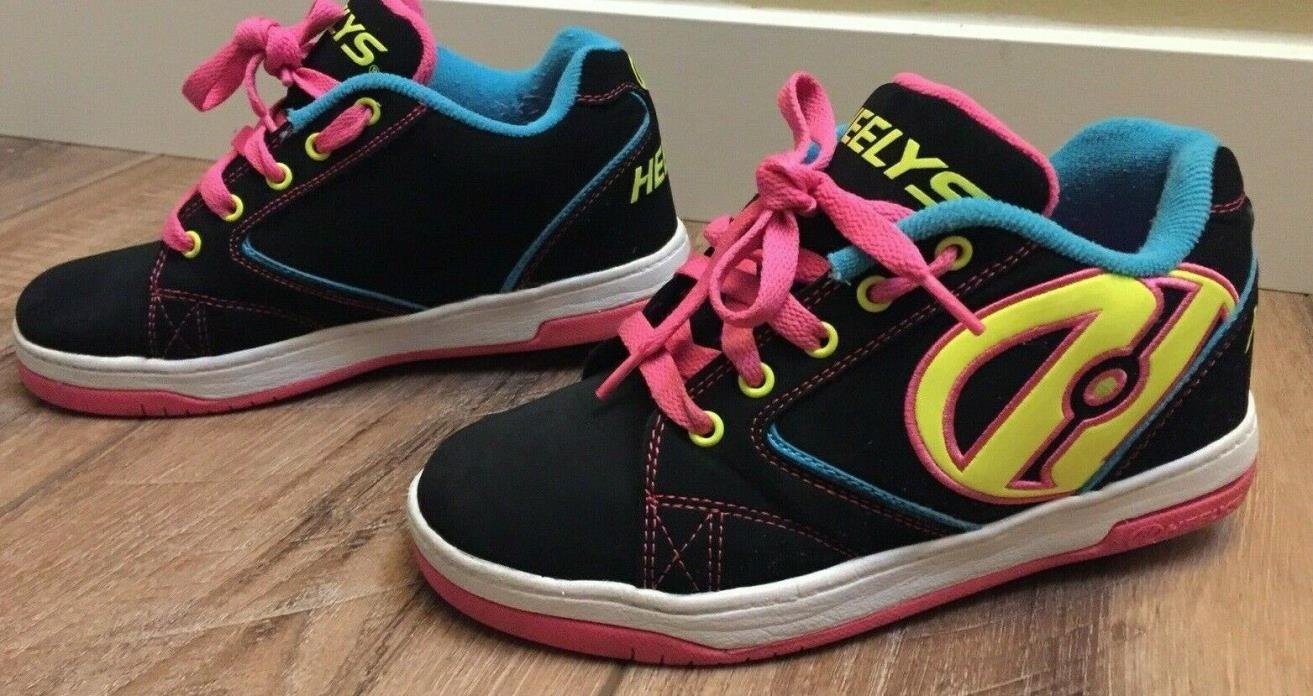 HEELYS PROPEL 2.0 #770512 MULTI COLOR BLACK SNEAKERS SKATE SHOES SZ 4 YTH YOUTH