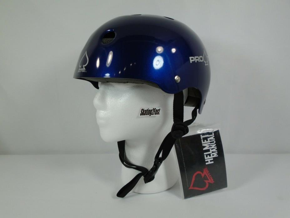 Glass Blue Pro-Tec Classic Skate Helmet Small Skateboard Roller Derby Bike