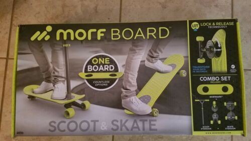 MorfBoard Skate & Scoot Combo Set, Chartreuse/Black Color