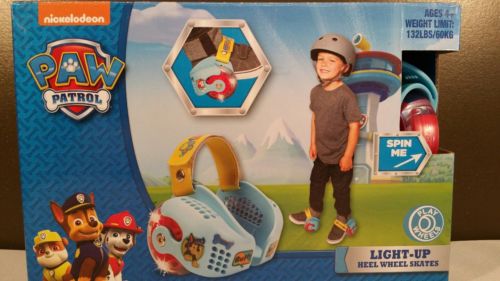 PAW PATROL LIGHT UP HEEL WHEEL SKATES AGES 4+ YOUTH