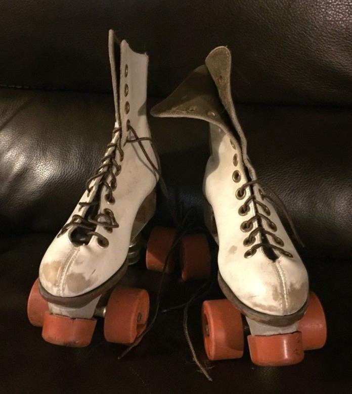 Used Women's Size 4 Chicago Roller Rink Skates Pink Wheels & Stoppers