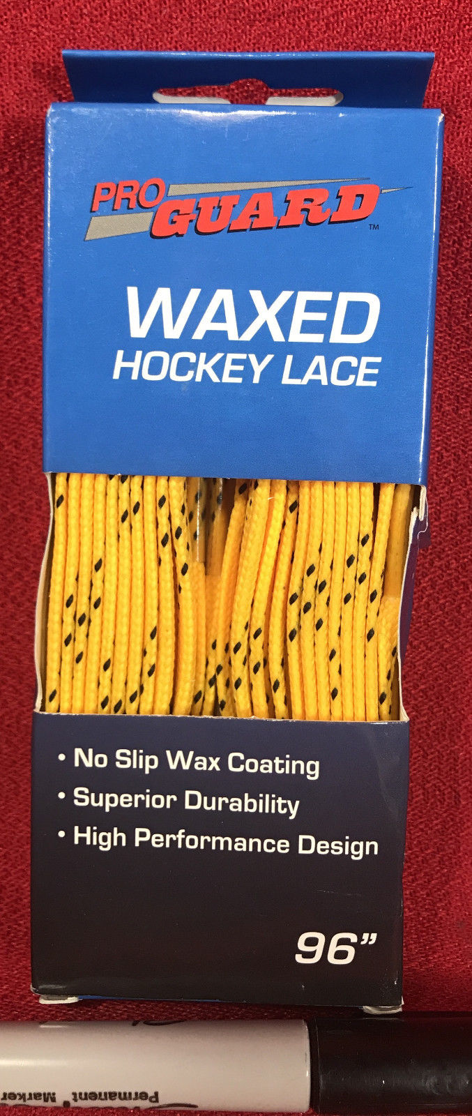 Proguard Plastic Tipped Waxed Hockey Lace 96